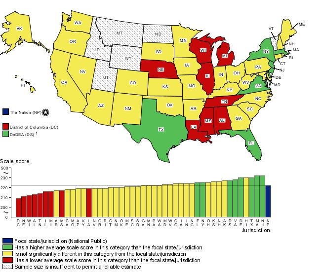 Cross-state comparisons of fourth-grade mathematics scores by Black students