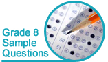 Grade 8 Sample Questions page graphic